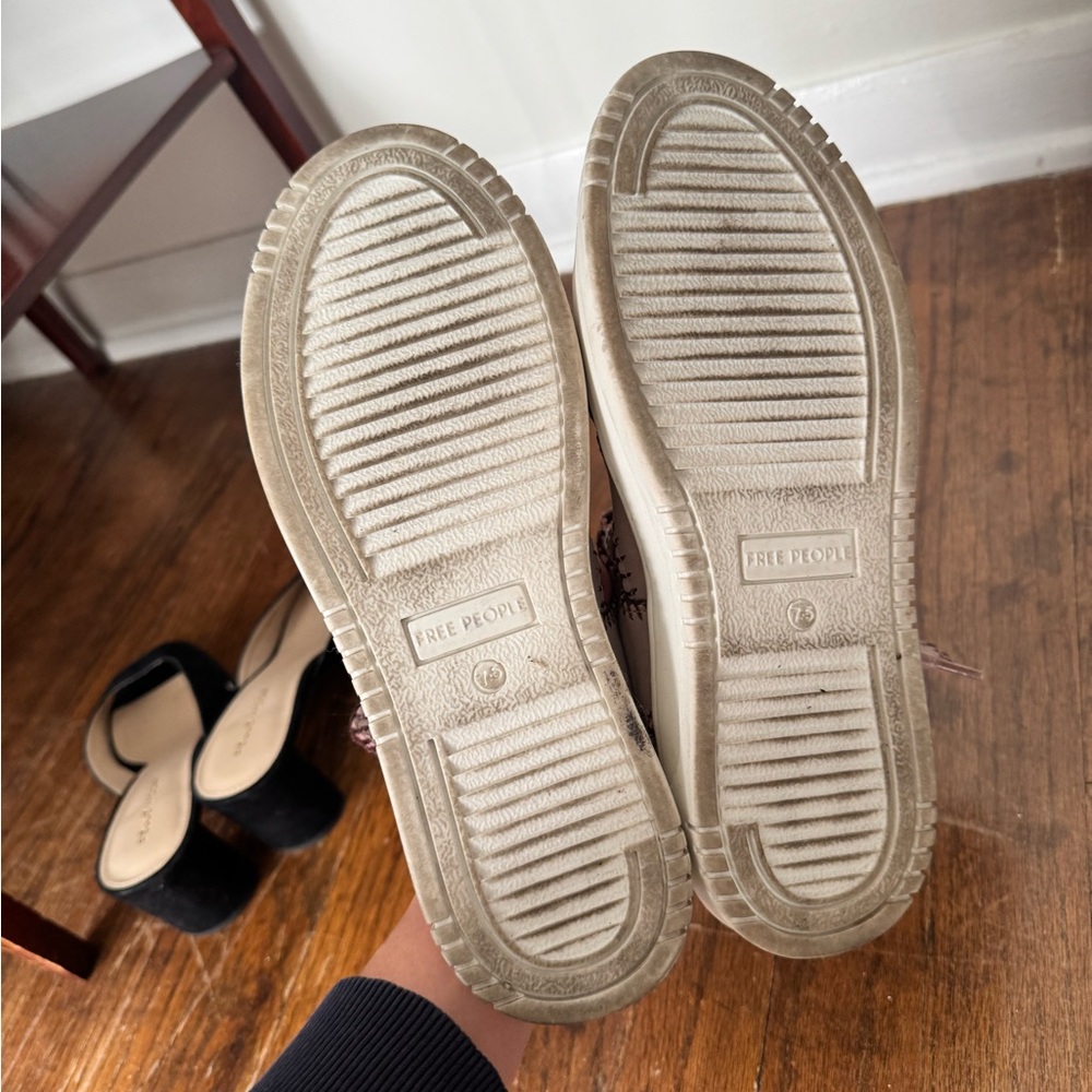 Free People Pink Cutout Lace-Up Sneakers - Picture 5 of 6